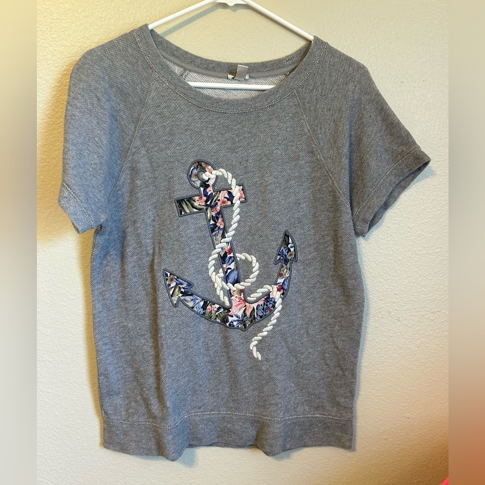 J Crew anchor embroidered shirt size Medium